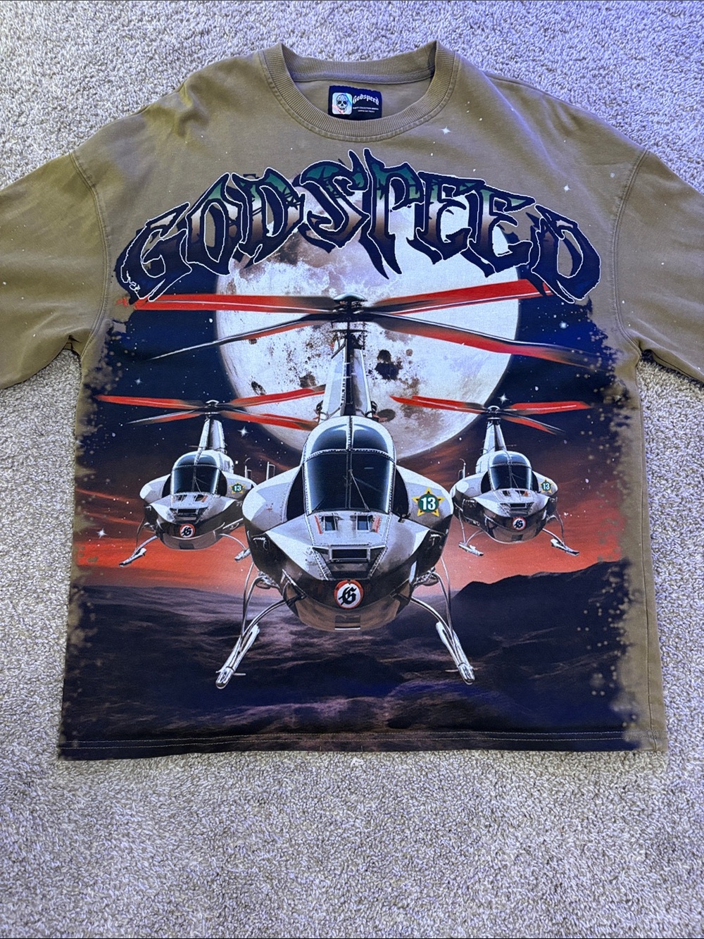 Godspeed Graphic Long Sleeve Tee - Olive Green
